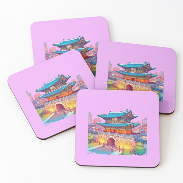 Item preview, Suwon Munan Gate with Vibrant Colors and Scenic Views , blends Korean tradition with modern artistic charm. designed and sold by PaintMeWorld.