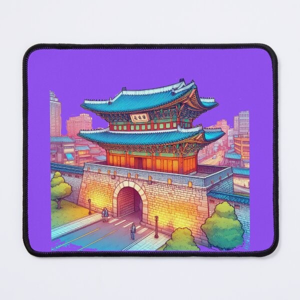 Item preview, Suwon Munan Gate with Vibrant Colors and Scenic Views , blends Korean tradition with modern artistic charm. designed and sold by PaintMeWorld.