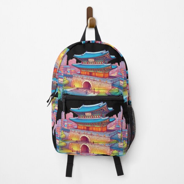 Item preview, Suwon Munan Gate with Vibrant Colors and Scenic Views , blends Korean tradition with modern artistic charm. designed and sold by PaintMeWorld.