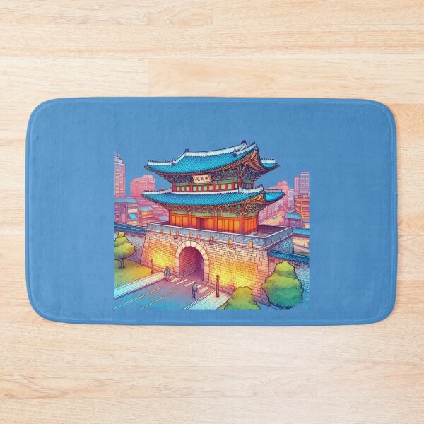 Item preview, Suwon Munan Gate with Vibrant Colors and Scenic Views , blends Korean tradition with modern artistic charm. designed and sold by PaintMeWorld.