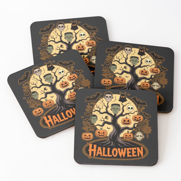 Item preview, Scary Tree with Halloween Characters designed and sold by MoniaZ.