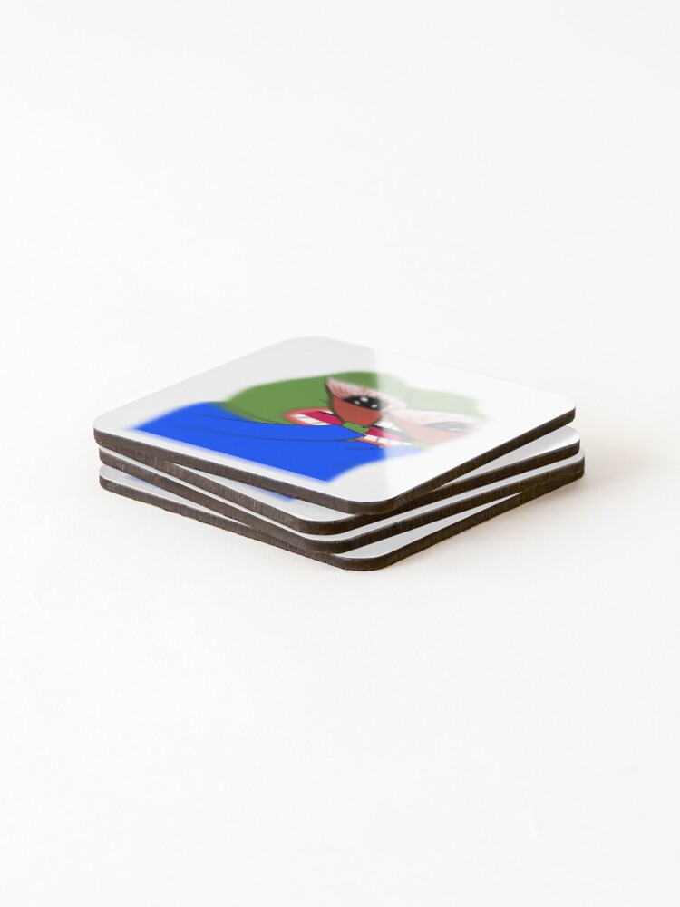 Thumbnail 4 of 5, Coasters (Set of 4), Pepe Raging designed and sold by Stickometer.