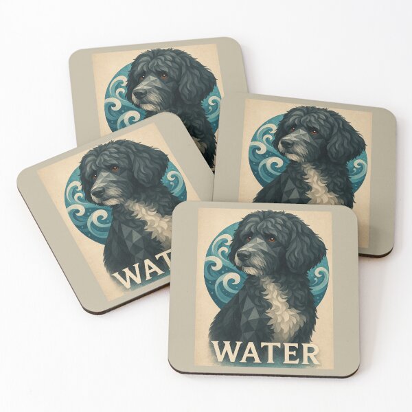Item preview, Water Element – Geometric Portuguese Water Dog designed and sold by GeoWild Designs.