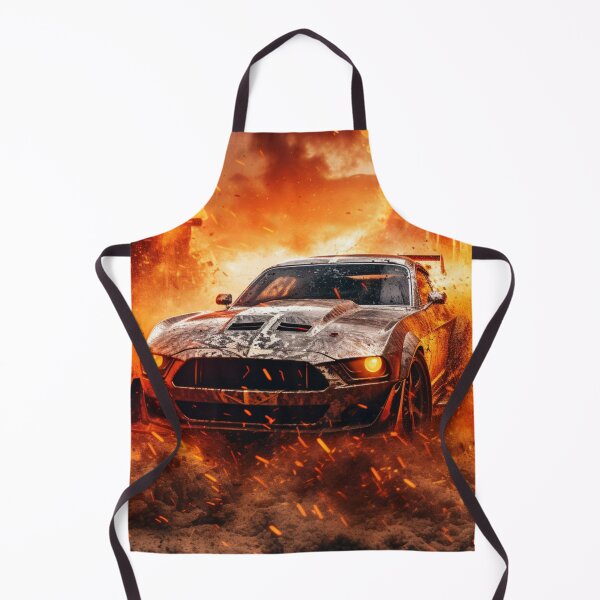 Item preview, Apocalyptic Muscle Car – Fire & Fury Racing Artwork | Explosive Car Poster designed and sold by zevorgue.