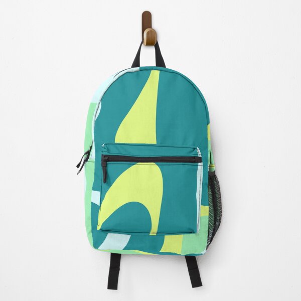 Item preview, Green Colored Liquid Swirl – Retro Green Yellow Turquoise Wave Design designed and sold by EmeraldeaArt.