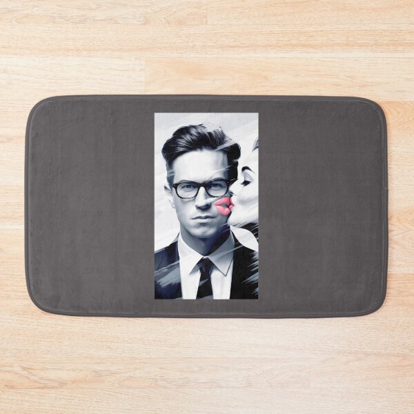 Item preview, Kiss of Mystery Man in Glasses  Womans Red Lips designed and sold by MichaelpwStudio.
