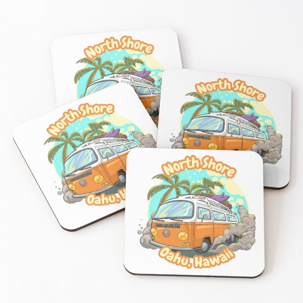 Item preview, Oahu, Hawaii North Shore Surf Retro Van designed and sold by Kaibosh21.
