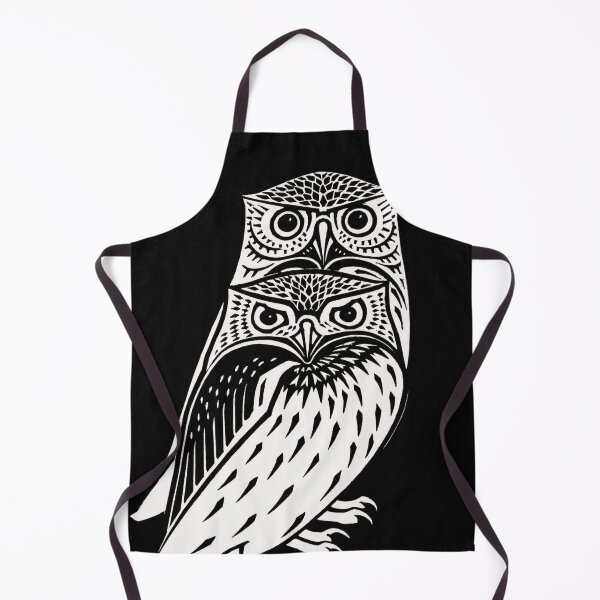 Item preview, Two Owls (1921) by Julie de Graag – Gothic Nocturnal Art Print designed and sold by PureVintageLove.