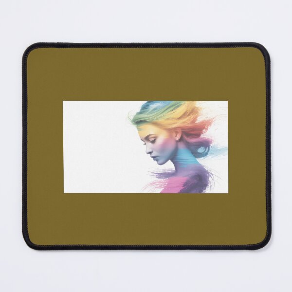 Item preview, Rainbow Aura Woman Portrait Art designed and sold by MichaelpwStudio.
