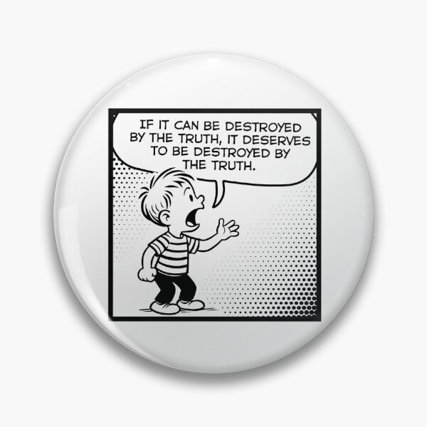 Item preview, Truth vs Censorship Retro Cartoon Philosophy Quote designed and sold by SweetLog.