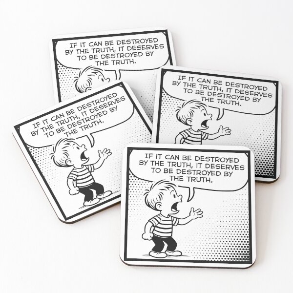 Item preview, Truth vs Censorship Retro Cartoon Philosophy Quote designed and sold by SweetLog.