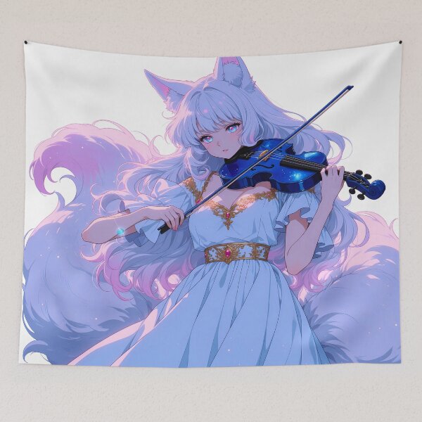 Artikelvorschau, Fuchsmädchen spielt Violine entworfen und verkauft von LunattaStore.