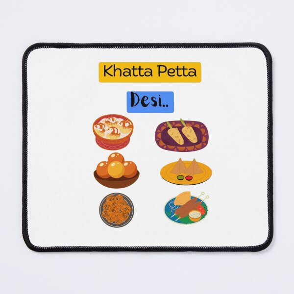Item preview, Khatta Petta Desi Food Art, Fun and Colourful Kitchen Apparel | Perfect for Food Lovers | Desi Cuisine Inspired For Foodies| Unique Cooking Gifts for Her And Him designed and sold by T&M.