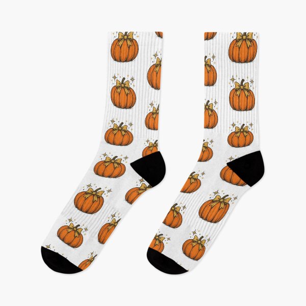Item preview, Glitter Pumpkin with Golden Bow – Cute Halloween designed and sold by KateVil.