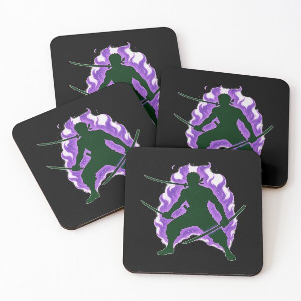 Item preview, Zoro Purple Aura Silhouette – Epic Anime Swordsman designed and sold by FXFandomFactory.