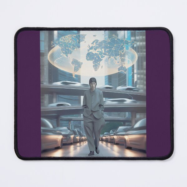 Item preview, Futuristic Global Network Cityscape designed and sold by DanclTees.