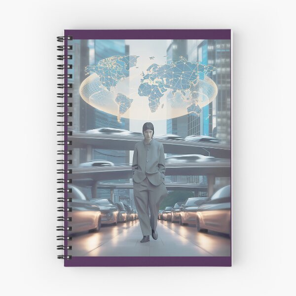 Item preview, Futuristic Global Network Cityscape designed and sold by DanclTees.