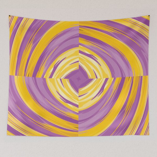 Aperçu de l'œuvre Cubed Ripple Jaune, Orange et Violet créée et vendue par Bellewood222.
