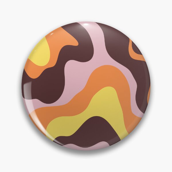Item preview, Retro Liquid Swirl – Earthy Brown Warm Sunset Tones designed and sold by EmeraldeaArt.