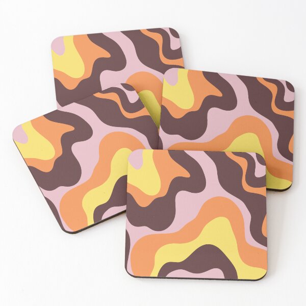 Item preview, Retro Liquid Swirl – Earthy Brown Warm Sunset Tones designed and sold by EmeraldeaArt.