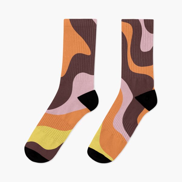 Item preview, Retro Liquid Swirl – Earthy Brown Warm Sunset Tones designed and sold by EmeraldeaArt.