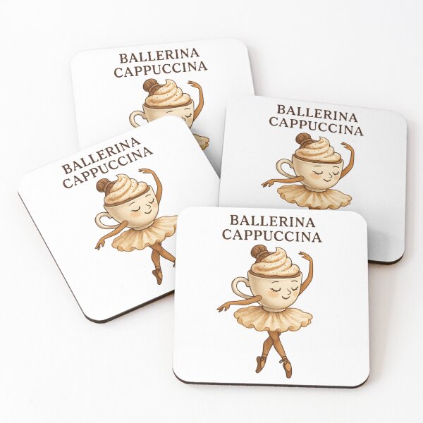 Aperçu de l'œuvre Tasse à Cappuccina Ballerine – Cadeau de café danseuse de ballet créée et vendue par GeniePixel.