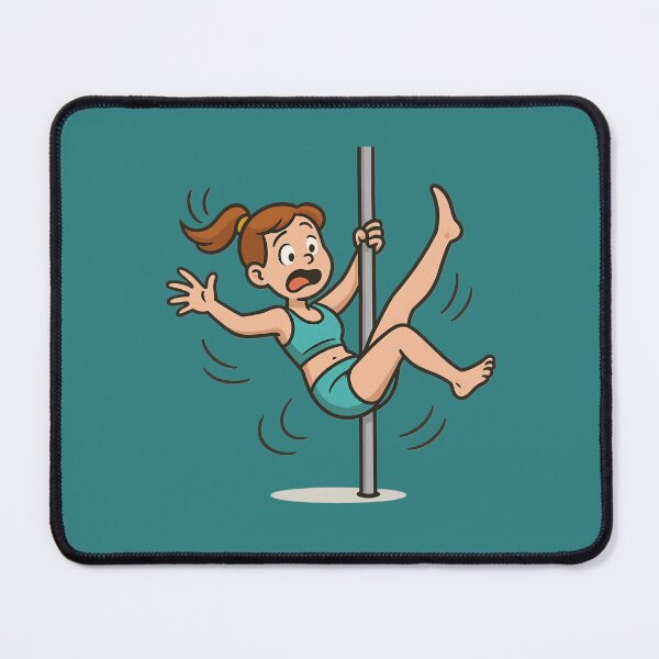 Item preview, Funny Pole Dance Fail Cartoon – Comic Fitness Art – Pole dancing designed and sold by InnerFlow.