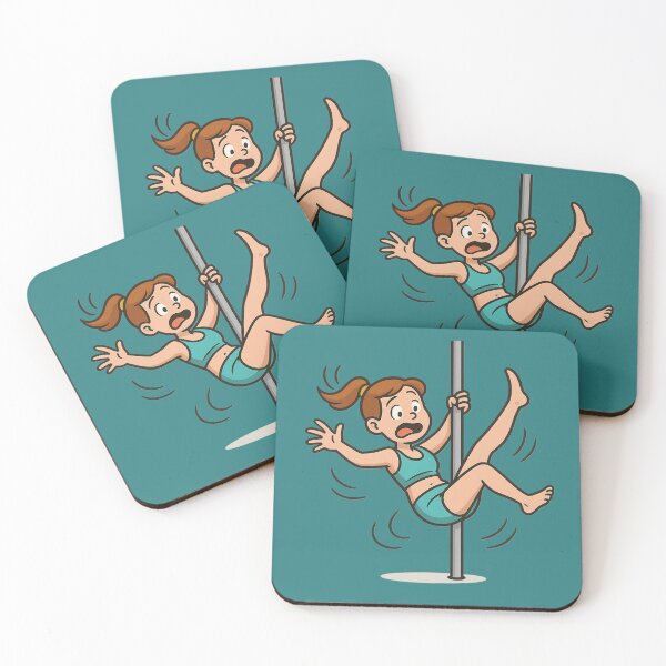 Item preview, Funny Pole Dance Fail Cartoon – Comic Fitness Art – Pole dancing designed and sold by InnerFlow.