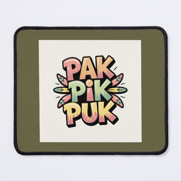 Item preview, Vibrant Pak Pik Puk Text Art designed and sold by AshleykoArts.