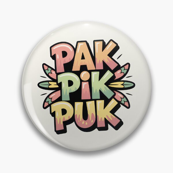 Item preview, Vibrant Pak Pik Puk Text Art designed and sold by AshleykoArts.