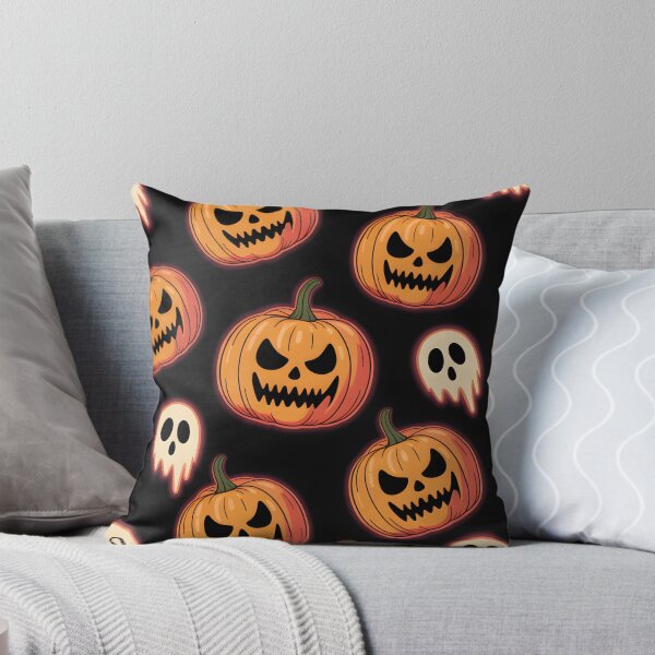 Item preview, Spooky Pumpkins and Ghosts Halloween Pattern designed and sold by SoftStyleStudio ⭐⭐⭐.