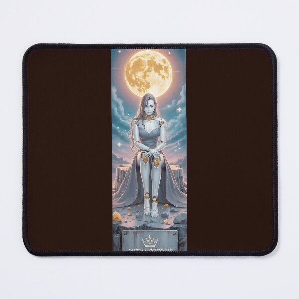 Item preview, Robotic Woman Under Golden Moon designed and sold by DeborahtfArts.