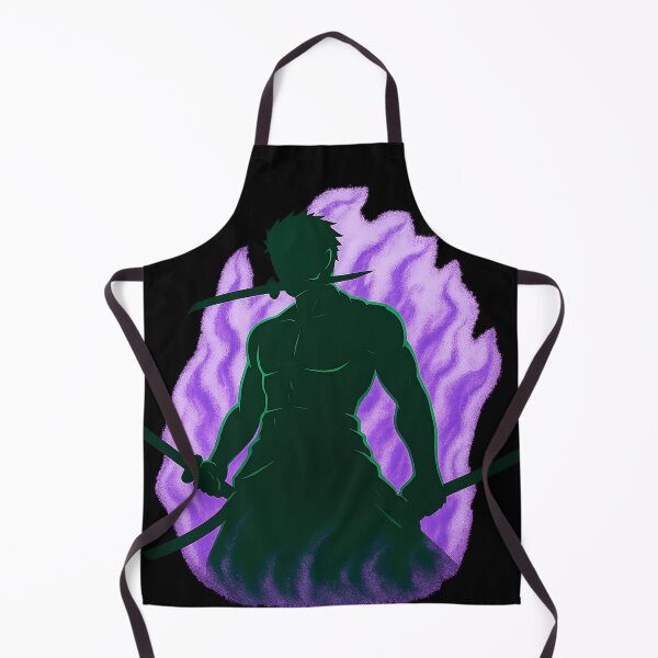 Artikelvorschau, Zoro Epic Silhouette mit Schwertern und lila Aura entworfen und verkauft von FXFandomFactory.