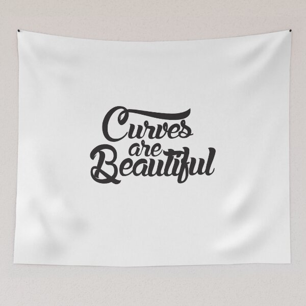 Item preview, Curves Are Beautiful Body Positive Typography Design designed and sold by The secret storage room.