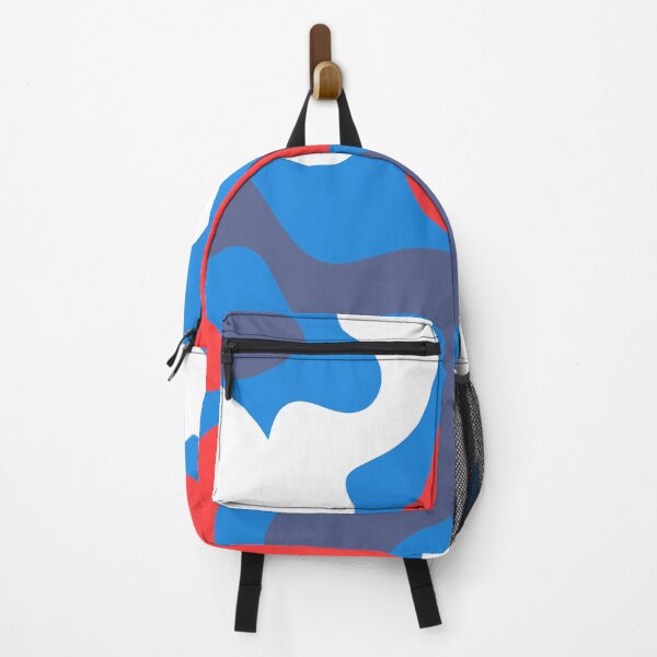 Item preview, Retro Liquid Swirl – Blue Red Wave Design designed and sold by EmeraldeaArt.