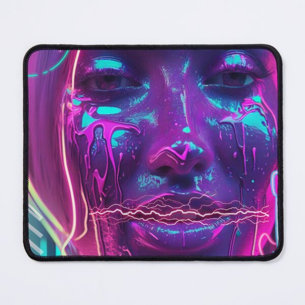 Item preview, Neon Cyberpunk Girl Face | Futuristic Glow Portrait designed and sold by RetroFlow Designs..