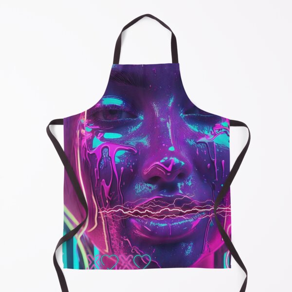 Item preview, Neon Cyberpunk Girl Face | Futuristic Glow Portrait designed and sold by RetroFlow Designs..