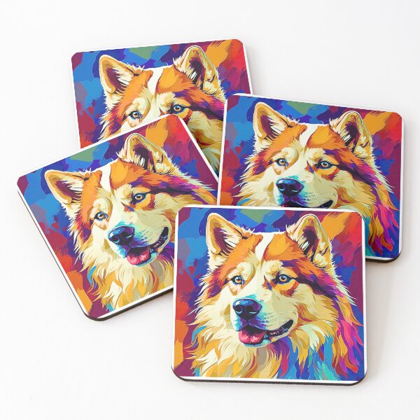 Item preview, Vibrant Modern Art Siberian Husky – Colorful Dog Lover Design designed and sold by Fredster1966.