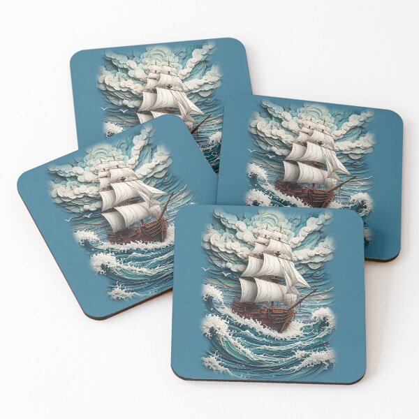 Item preview, Sailing Ship in Stormy Seas designed and sold by That Store With the Fun Stuff.