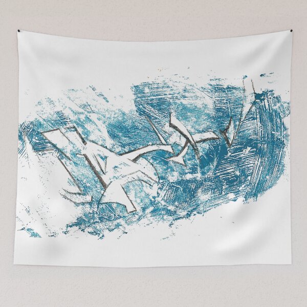 Item preview, Silhouette in White and Blue designed and sold by Antigonsky.