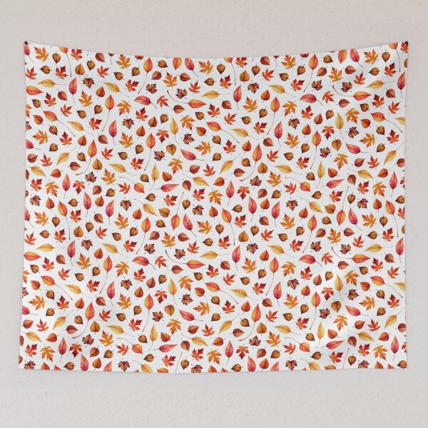 Item preview, Watercolor Autumn Leaves Pattern | Fall Botanical Design designed and sold by MaraiUA.