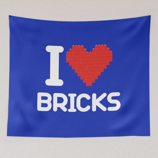 Item preview, I love Bricks (white) designed and sold by hard2wear.
