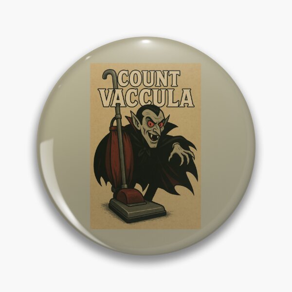 Item preview, Count Vaccula – Retro Vampire Vacuum Cleaner Parody designed and sold by hangmeart.