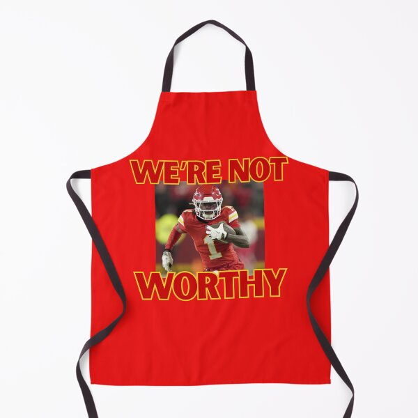 Item preview, Xavier Worthy Kansas City Chiefs #1 We're Not Worthy designed and sold by Kaibosh21.