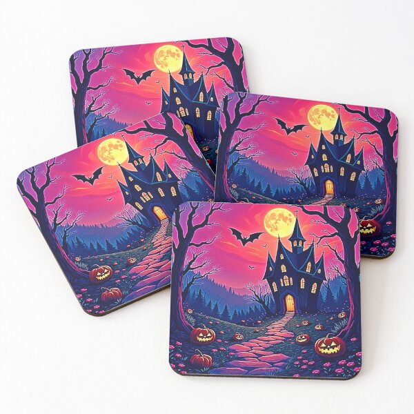 Item preview, Spooky Halloween Haunted Mansion Art designed and sold by Health And Fitness Posts e-Store.