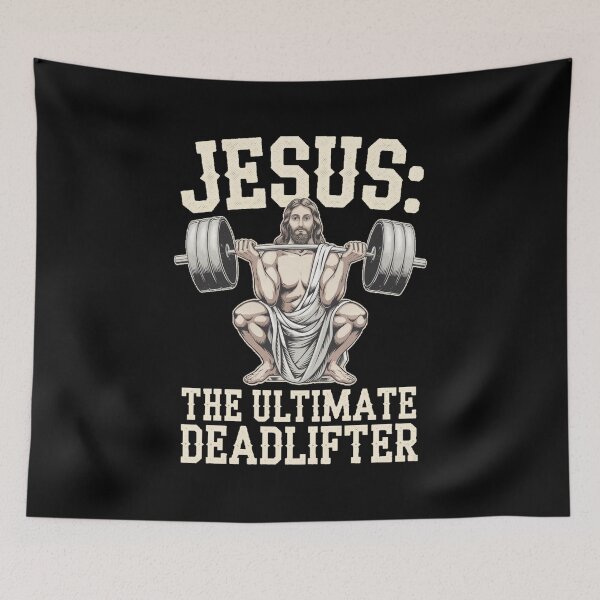 Item preview, Gym Meme Jesus designed and sold by CandyVenom.