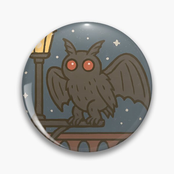 Item preview, Cute Mothman Perched on a Bridge Lamp Post designed and sold by JustB Stylin'.