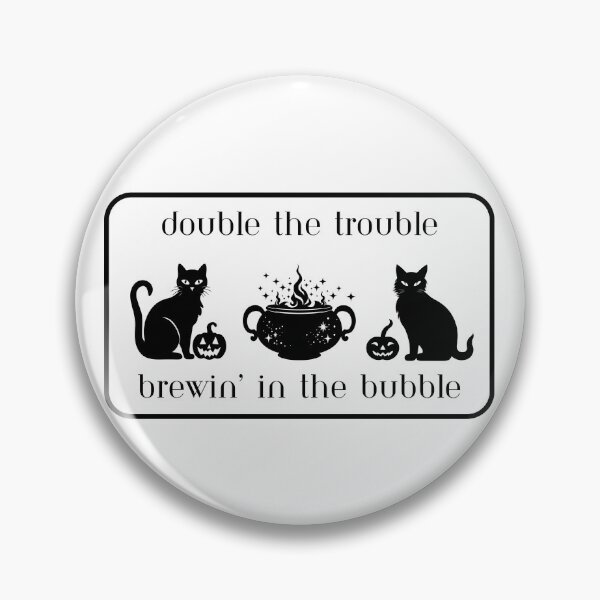 Item preview, Double the Trouble Brewin’ Black Cats Cauldron  designed and sold by ThePeelAppeal.
