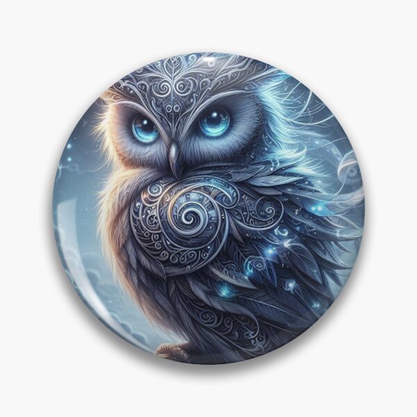 Item preview, Mystical Storm Owl – Enchanted Night Sky Art designed and sold by WF-Studio.
