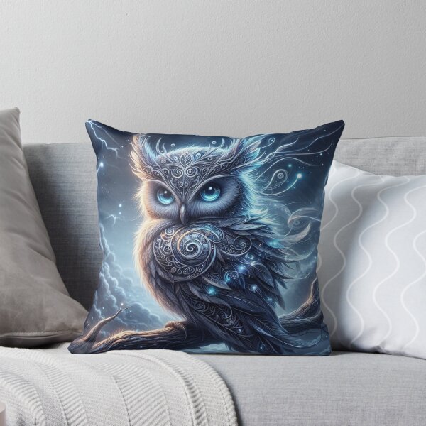 Item preview, Mystical Storm Owl – Enchanted Night Sky Art designed and sold by WF-Studio.